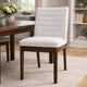 Dining Side Chair Set of 2 | | Channel Stitching | Light Beige Fabric