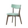 Bety Dining Side Chair Set of 2 | Midcentury Design | Mint Green Fabric