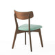 Bety Dining Side Chair Set of 2 | Midcentury Design | Mint Green Fabric