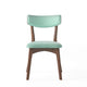 Bety Dining Side Chair Set of 2 | Midcentury Design | Mint Green Fabric