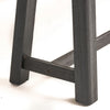 Outdoor Dining Accent Bench | 63" Teak Brown Seat | Black Bold Legs