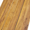 Outdoor Dining Accent Bench | 63" Teak Brown Seat | Black Bold Legs