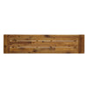 Outdoor Dining Accent Bench | 63" Teak Brown Seat | Black Bold Legs