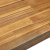 Outdoor Dining Bench | 63" Acacia Wood Seat with Black Metal Legs