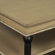 Bard Coffee Table | 55" Brown Veneer | 2 Tier Shelves | Black Metal Legs