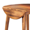 Bergi Dining Table w 2 Drop Leaves | 26-42" Round | Rustic Brown Wood