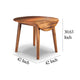 Bergi Dining Table w 2 Drop Leaves | 26-42" Round | Rustic Brown Wood