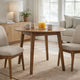Bergi Dining Table w 2 Drop Leaves | 26-42" Round | Rustic Brown Wood