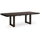 Nea Dining Table w Butterfly Leaf | 72-90" Rectangular | Gray Brown