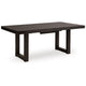 Nea Dining Table w Butterfly Leaf | 72-90" Rectangular | Gray Brown