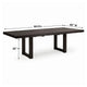 Nea Dining Table w Butterfly Leaf | 72-90" Rectangular | Gray Brown