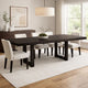 Nea Dining Table w Butterfly Leaf | 72-90" Rectangular | Gray Brown