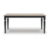 Seci Dining Table | 72" Rectangular Gray Brown Top | Black Wood Legs