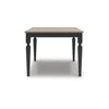 Seci Dining Table | 72" Rectangular Gray Brown Top | Black Wood Legs