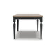 Seci Dining Table | 72" Rectangular Gray Brown Top | Black Wood Legs