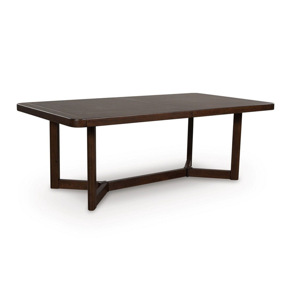 Dely Extension Dining Table | 84-108" Rectangular Top | Dark Brown Wood