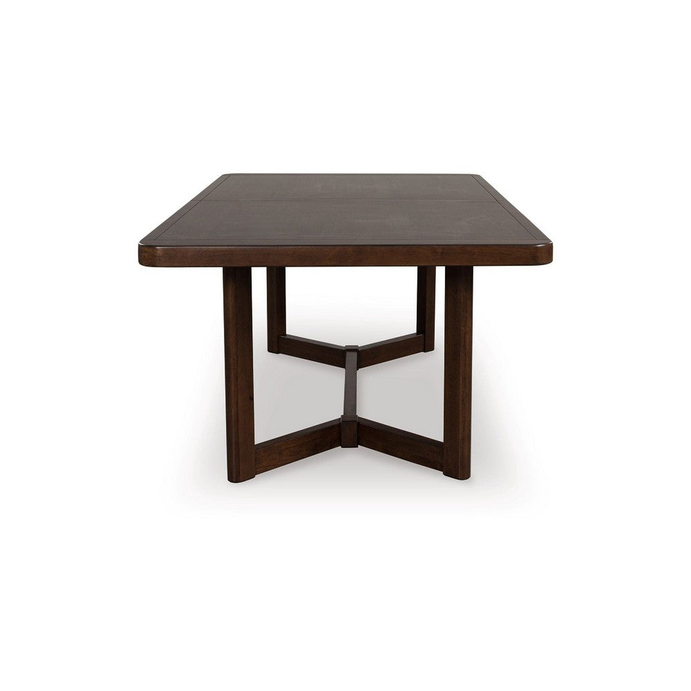 Dely Extension Dining Table | 84-108" Rectangular Top | Dark Brown Wood