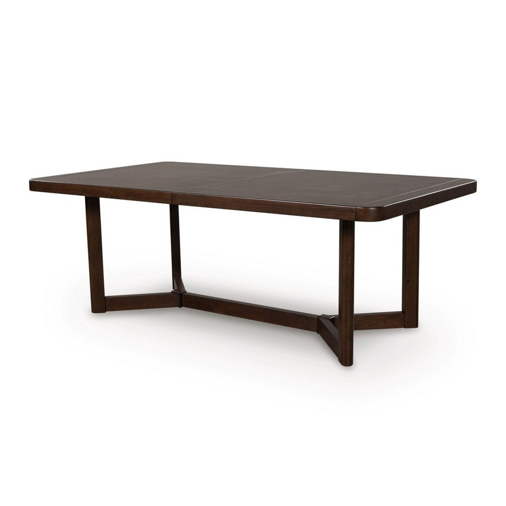 Dely Extension Dining Table | 84-108" Rectangular Top | Dark Brown Wood