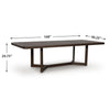 Dely Extension Dining Table | 84-108" Rectangular Top | Dark Brown Wood