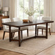 Dely Extension Dining Table | 84-108" Rectangular Top | Dark Brown Wood