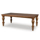 Gela Dining Table | 86" Rectangular Top | Medium Brown Wood Turned Legs