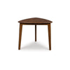 Dela Breakfast Dining Table | 35" Triangular Top | 3 Legs | Medium Brown