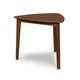 Dela Breakfast Dining Table | 35" Triangular Top | 3 Legs | Medium Brown