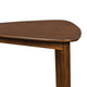 Dela Breakfast Dining Table | 35" Triangular Top | 3 Legs | Medium Brown