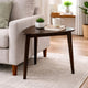 Maly Breakfast Dining Table | 35" Beveled Triangular Top | Merlot Red
