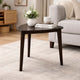 Maly Breakfast Dining Table | 35" Beveled Triangular Top | Merlot Red