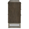 Arka Wide Dresser | Marble Top | 3 Drawers Cabinet w Shelf | Grayish Brown