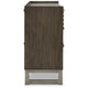 Arka Wide Dresser | Marble Top | 3 Drawers Cabinet w Shelf | Grayish Brown