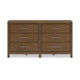 Cabal 6 Drawer Wide Dresser | Aged Pewter Handles | Glazed Light Brown