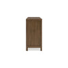 Cabal 6 Drawer Wide Dresser | Aged Pewter Handles | Glazed Light Brown
