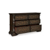 May Classical Wide Dresser | 6 Drawers w Carved Fronts | Dark Brown