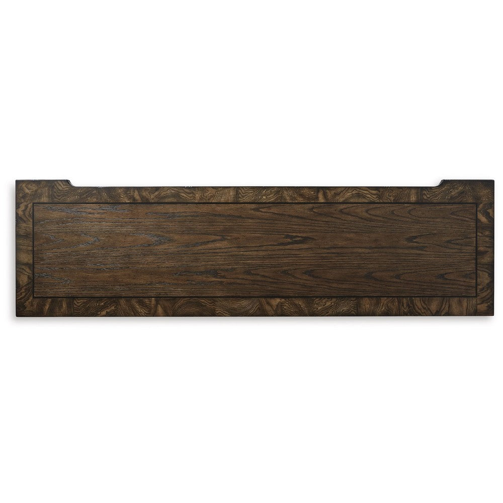 May Classical Wide Dresser | 6 Drawers w Carved Fronts | Dark Brown