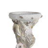 Pillar Candle Holder | Oyster Design 14" Tall Coastal White Polyresin