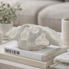 Decorative Coral Sculpture Tabletop Decor | 9" White Polyresin