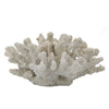 Coastal Decorative Faux Coral Sculpture | Realistic | 8" White Polyresin