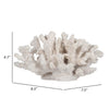 Coastal Decorative Faux Coral Sculpture | Realistic | 8" White Polyresin