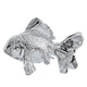 Decorative Fish Figurine | 10" Silver Resin Tabletop Accessory