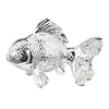 Decorative Fish Figurine | 10" Silver Resin Tabletop Accessory