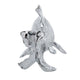 Decorative Fish Figurine | 10" Silver Resin Tabletop Accessory