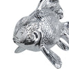 Decorative Fish Figurine | 10" Silver Resin Tabletop Accessory