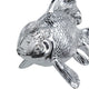 Decorative Fish Figurine | 10" Silver Resin Tabletop Accessory