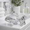 Decorative Fish Figurine | 10" Silver Resin Tabletop Accessory