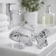 Decorative Fish Figurine | 10" Silver Resin Tabletop Accessory