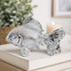 Decorative Fish Figurine | 10" Silver Resin Tabletop Accessory