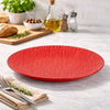 Decorative Tabletop Accent Plate | 20" Red Gold Speckled Finish
