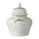 Decorative Ginger Jar with Lid | 17" White & Blue Porcelain